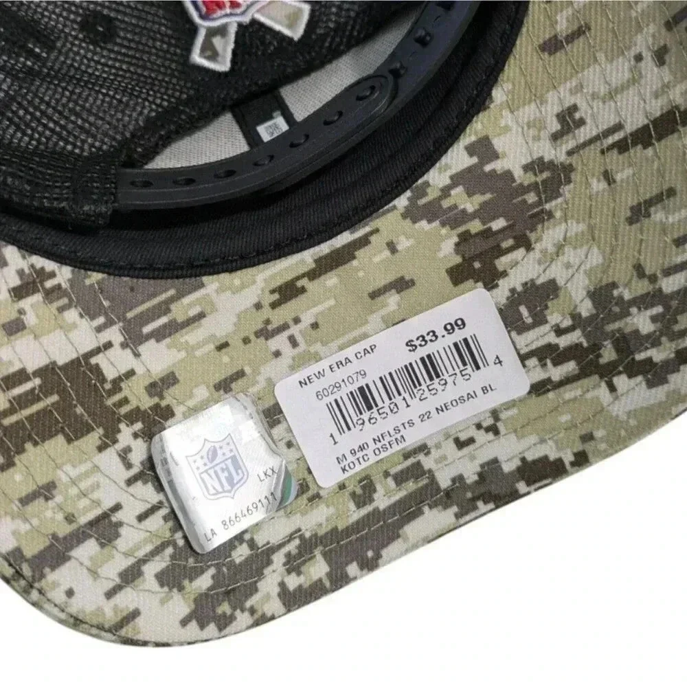 New Era Hat Black Camo New Orleans Saints 9Forty NFL Salute To Service Snapback